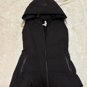 Women's Black Hooded Vest
